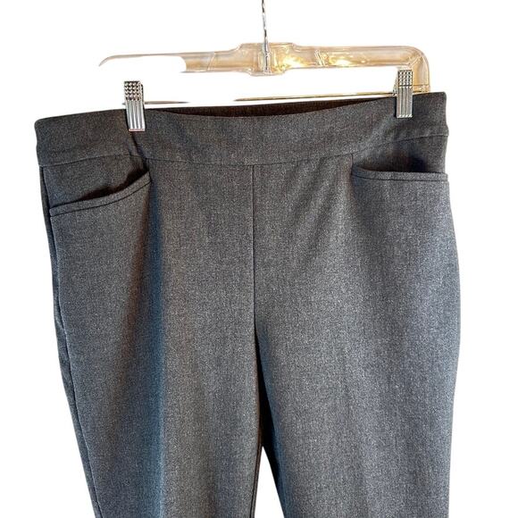 Chico’s 2R Gray Slim Ankle Pants – Stretch Workwear, Front Pockets - Picture 3 of 5